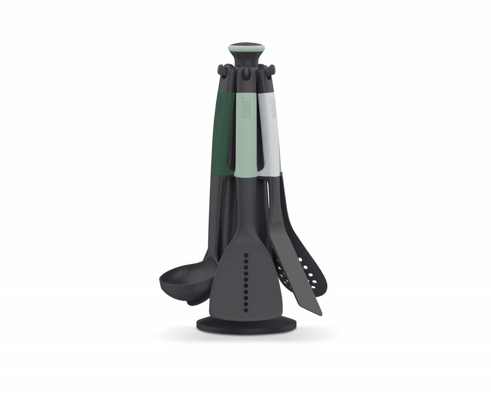 product image - Набор кухонных аксессуаров с подставкой Joseph Joseph ELEVATE, высота 36 см, 7 предметов, зеленый