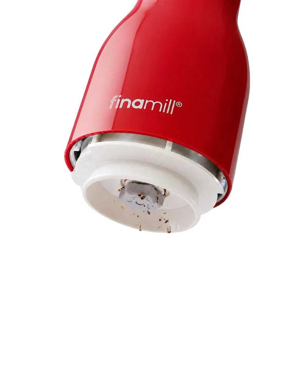 Млин для спецій акумуляторний + 2 змінних пода FinaMill USB, червоний