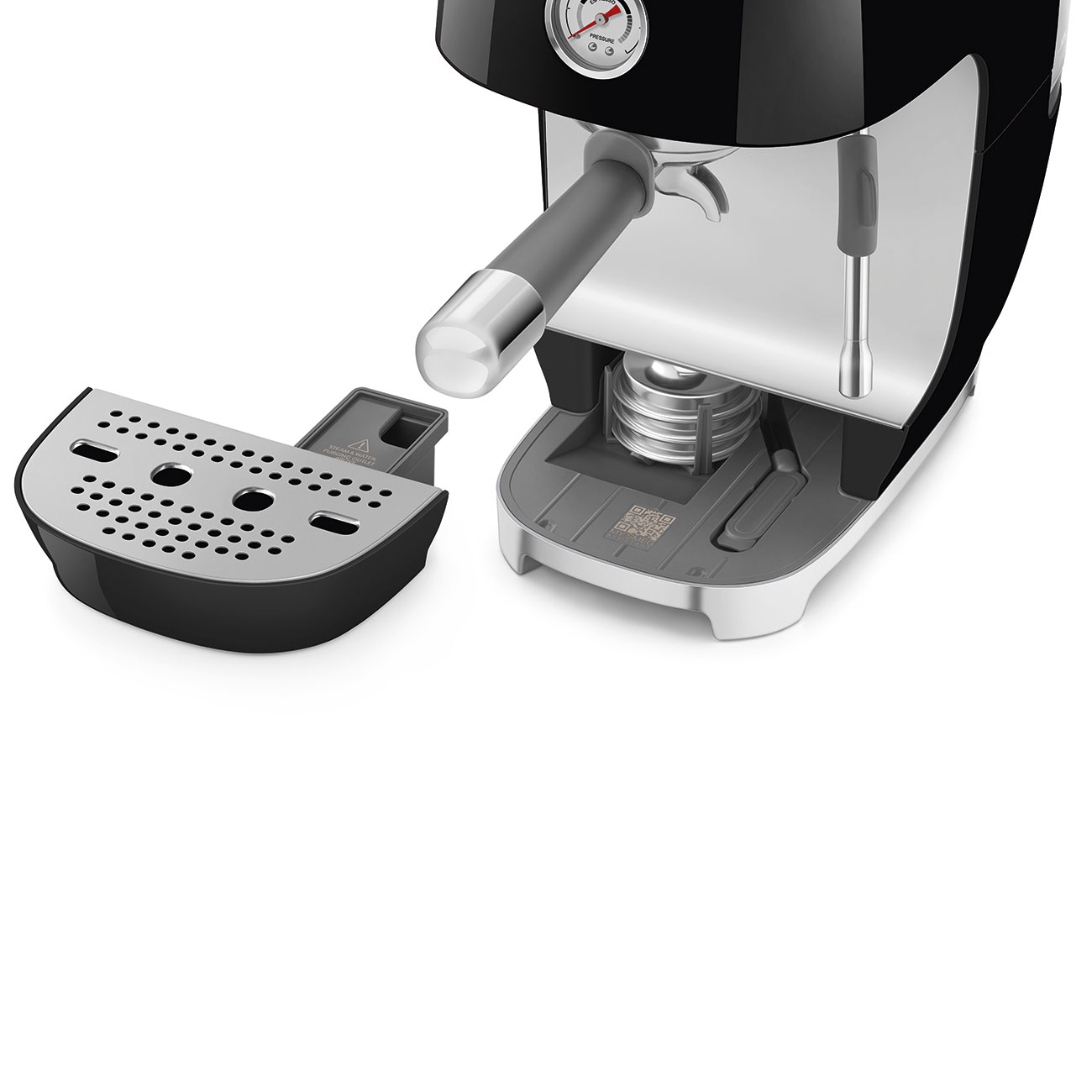 Кавоварка еспресо Smeg 50 Style, 36,4x20,5x29,5 см, чорний