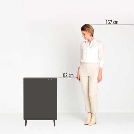 Бак для сміття Brabantia BO WASTE BIN HI, об'єм 60 л, білий