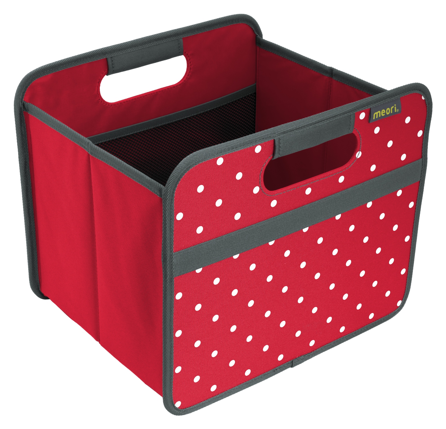 product image - Складаний короб для зберігання Meori CLASSIC Red Dots S, 32x27, 5x26, 5 см, об'єм 15 л, червоний в білий горошок