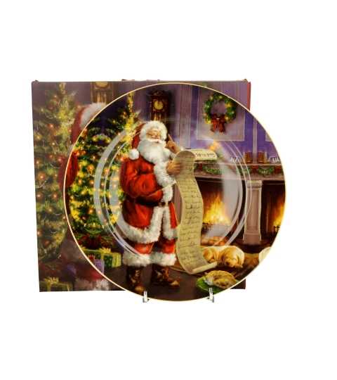 product image - Тарілка порцелянова DUO SANTA LETTER, діаметр 27 см, різнокольоровий