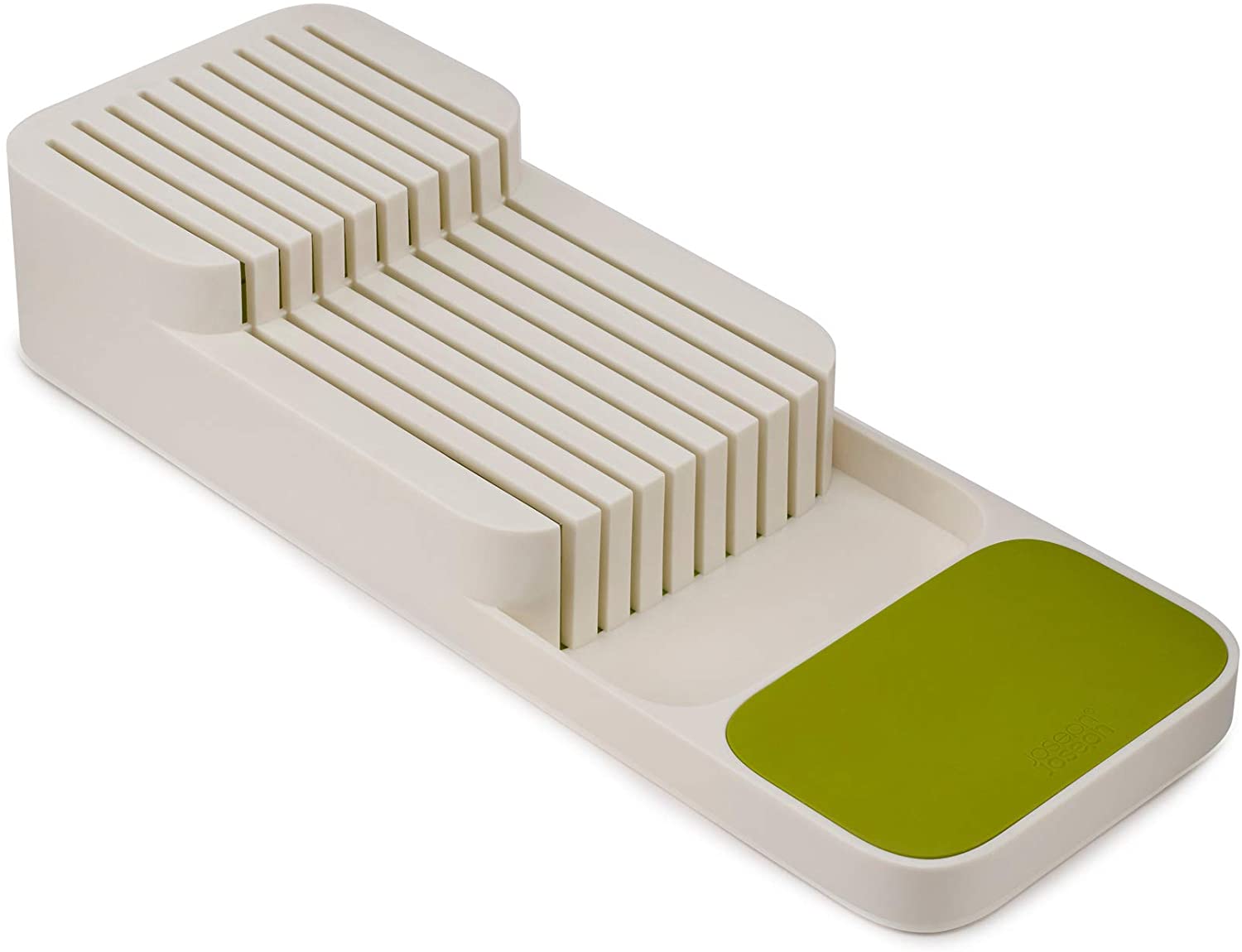 product image - Органайзер для ножів Joseph Joseph DRAWERSTORE, 39,8 x 14,3 x 7,5 см, білий з зеленим