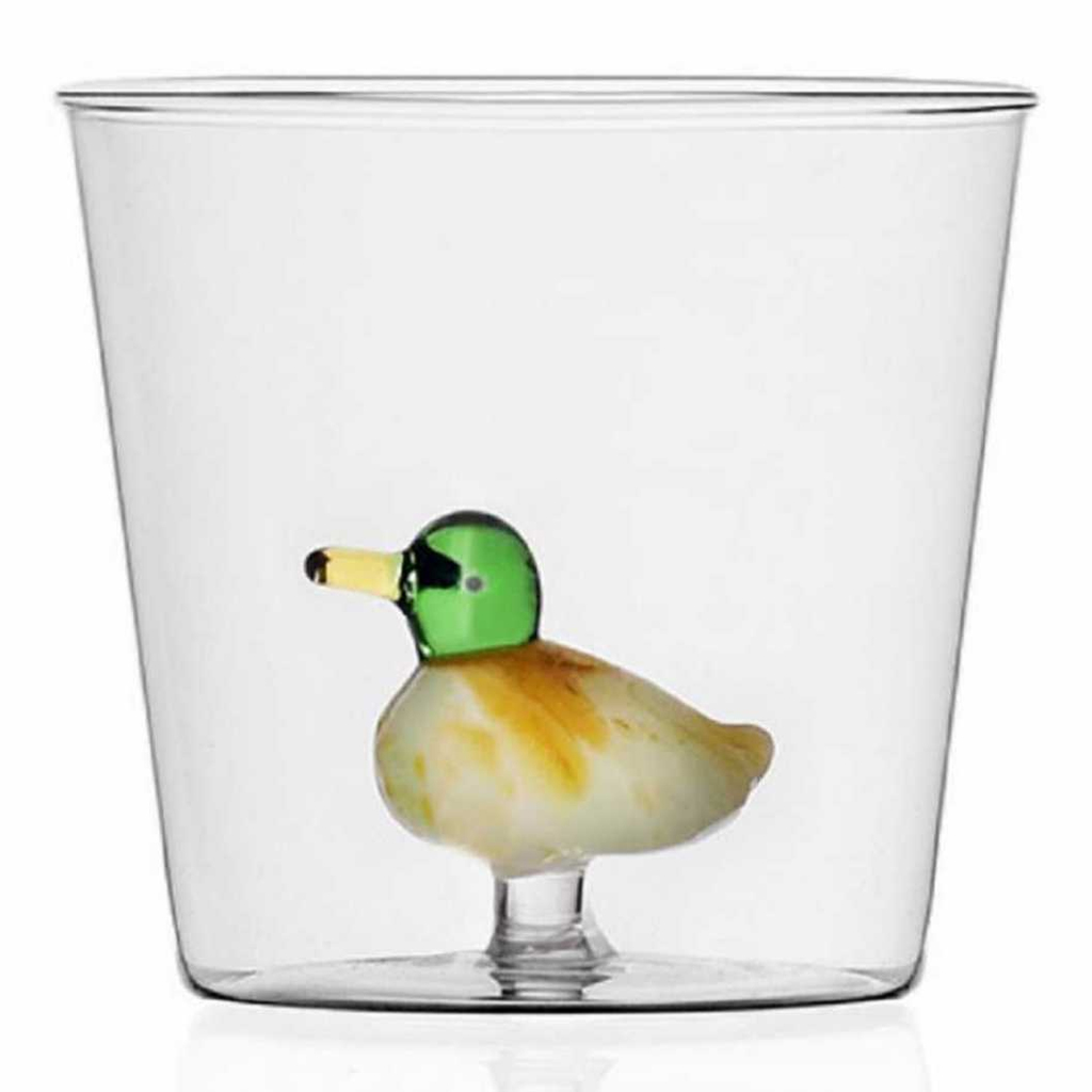 product image - Стакан "Утка" Ichendorf ANIMAL FARM, объем 0,32 л, прозрачный