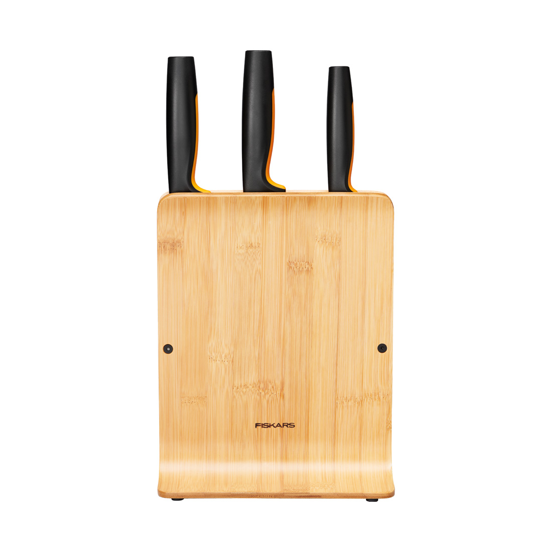product image - Набір ножів з блоком Fiskars Functional Form, чорно-коричневий, 4 предм