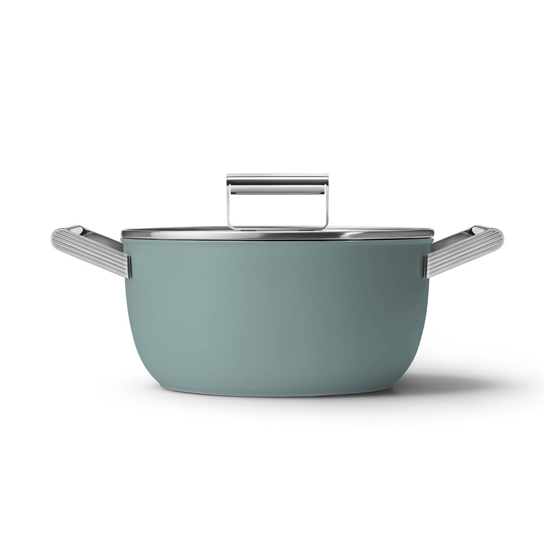 product image - Каструля з кришкою Smeg Smeg 50 Style, об'єм 5,4 л, діаметр 24 см, смарагдово-зелений
