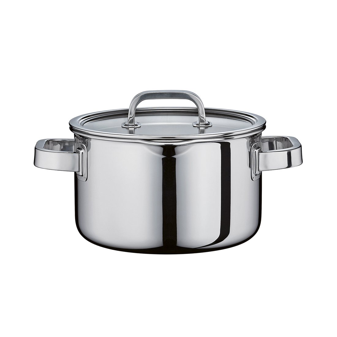 product image - Кастрюля с крышкой Spring FINESSE2+, диаметр 20 см, объем 3,7 л, серебристый