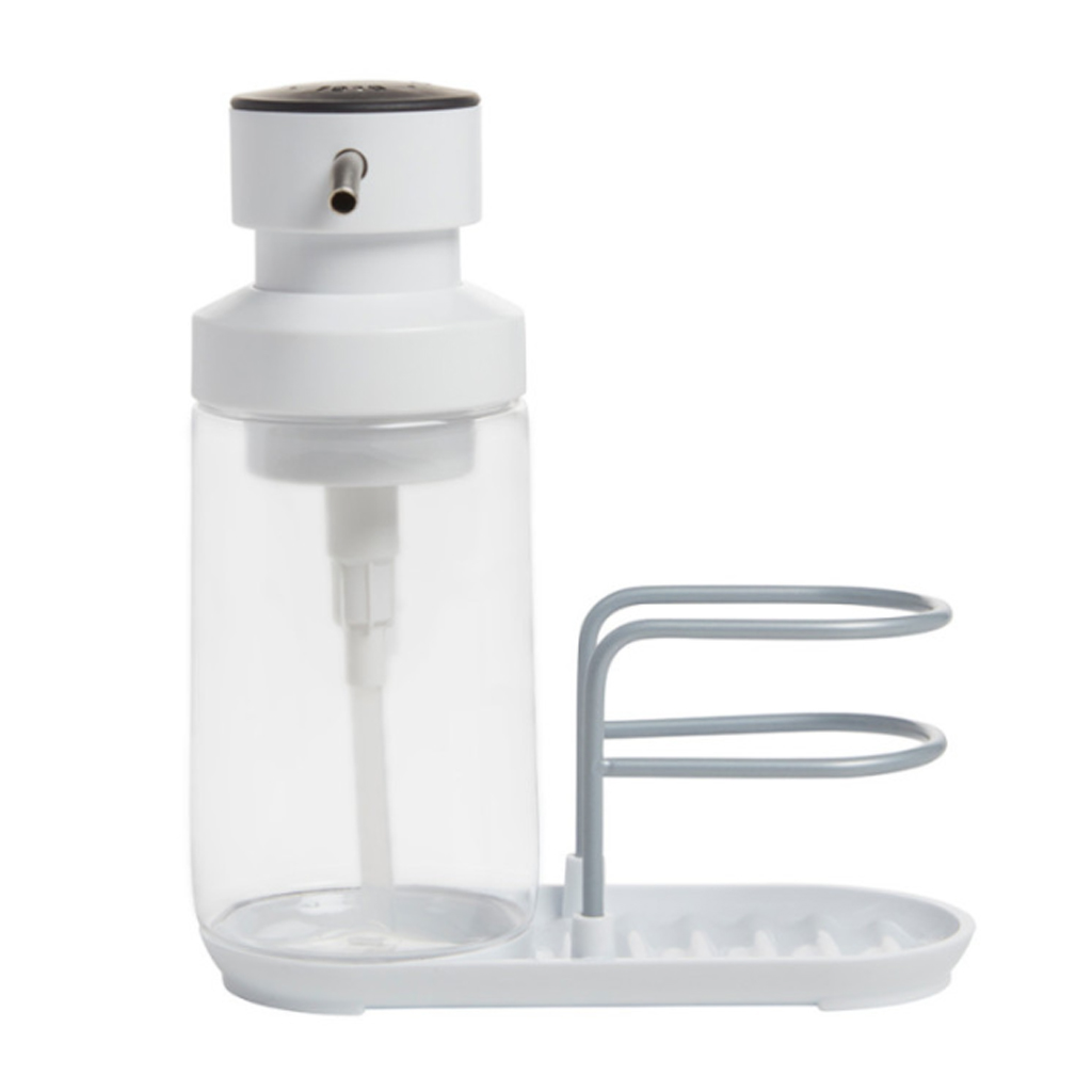 product image - Диспенсер для моющего средства с подставкой для губки KitchenAid Sinkware, объем 350 мл, белый