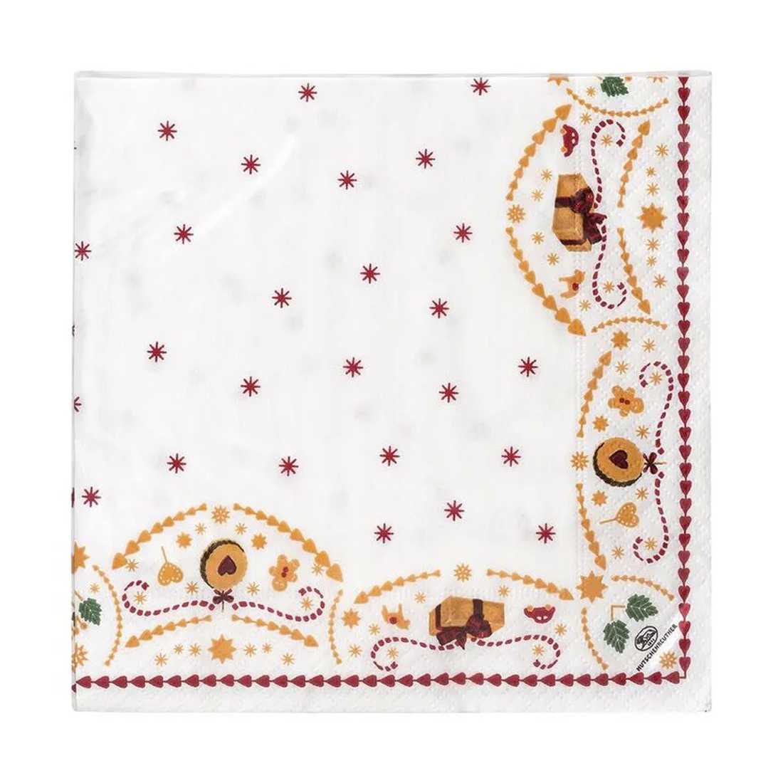 product image - Набор салфеток Hutschenreuther CHRISTMAS LOVE, 20 шт, 33х33 см, белый с красным