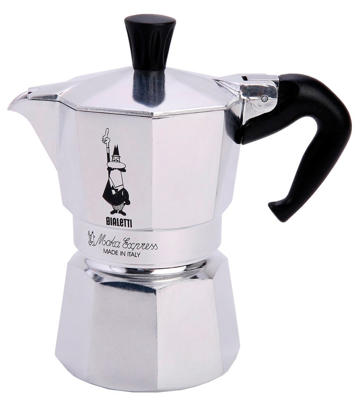 product image - Кавоварка гейзерна "Moka" на 2 чашки Bialetti MOKA EXPRESS, сріблястий