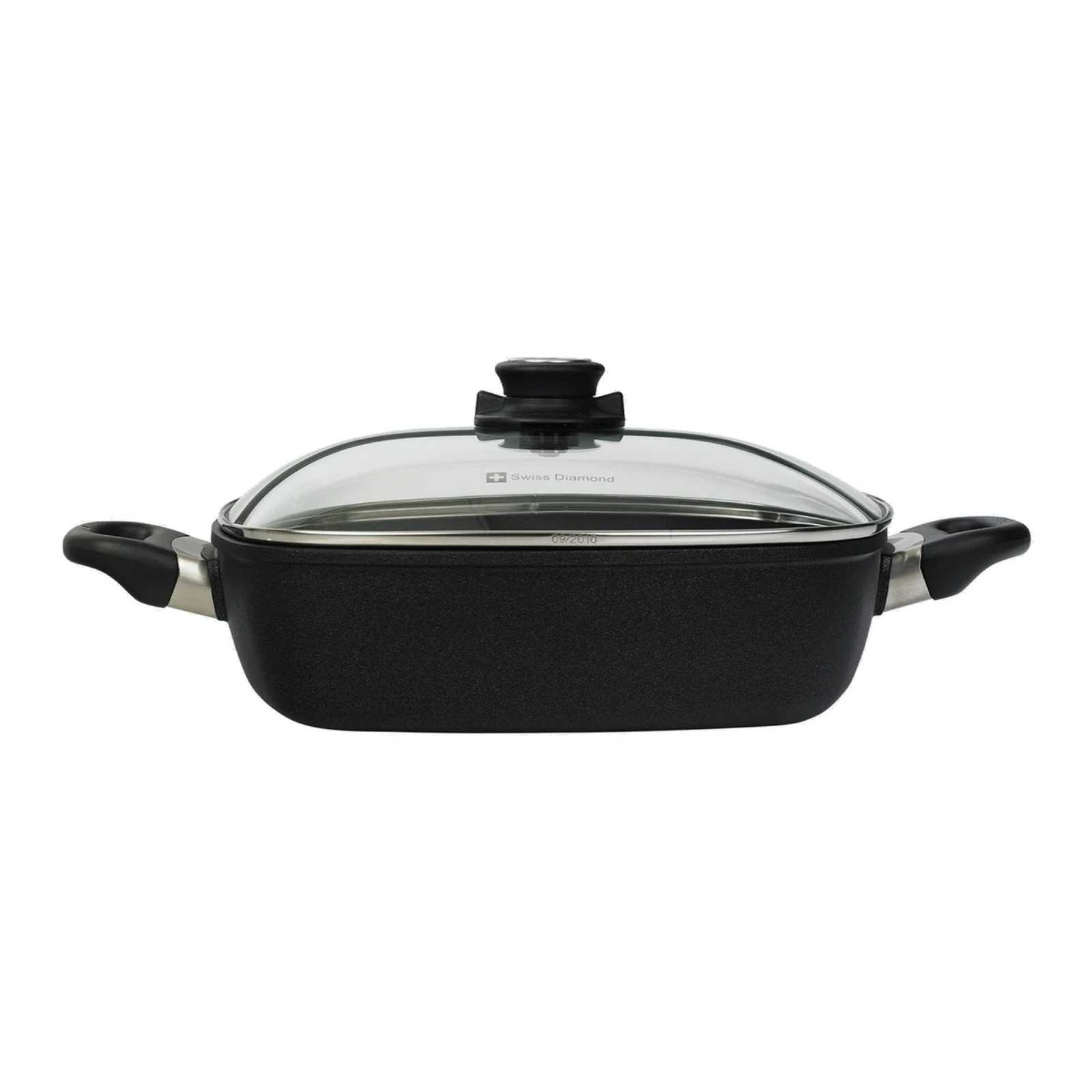 Сотейник с крышкой квадратный Swiss Diamond XD INDUCTION, 28х28 см, черный