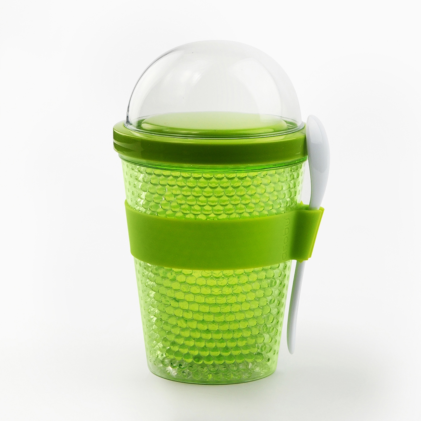 product image - Термоконтейнер с ложкой Asobu CHILL YO 2 GO, 0,38 л, ярко-зеленый