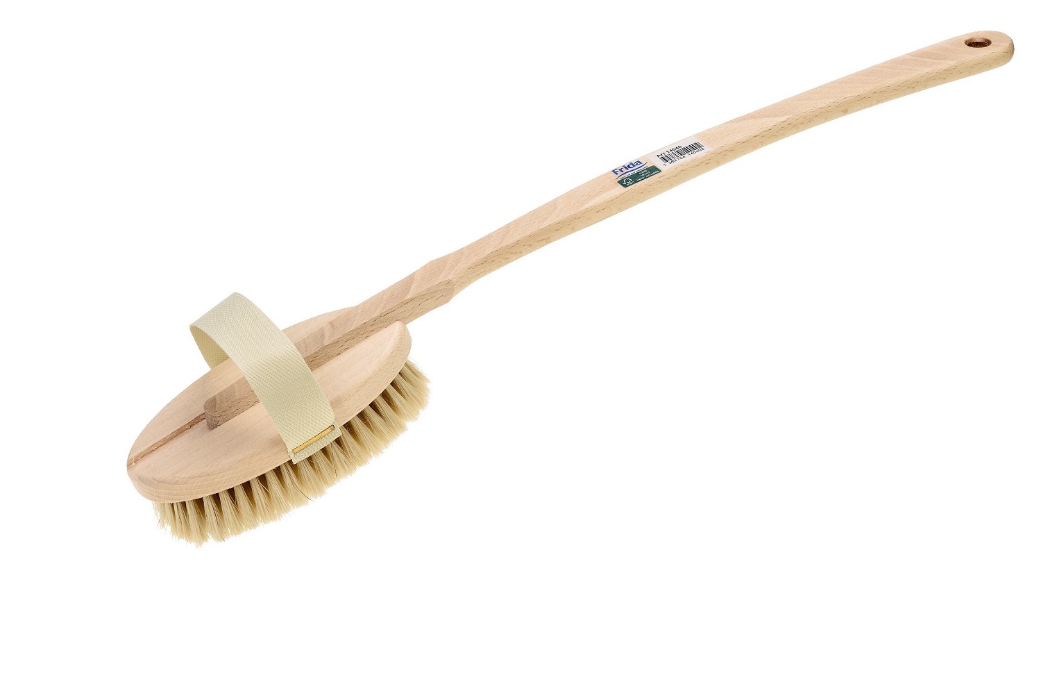 product image - Щетка для тела массажная Frida, деревянная ручка, бежевый