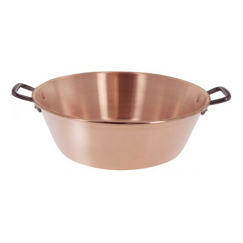 product image - Мідний таз для варення de Buyer COPPER, об'єм 9 л, діаметр 38 см, мідний