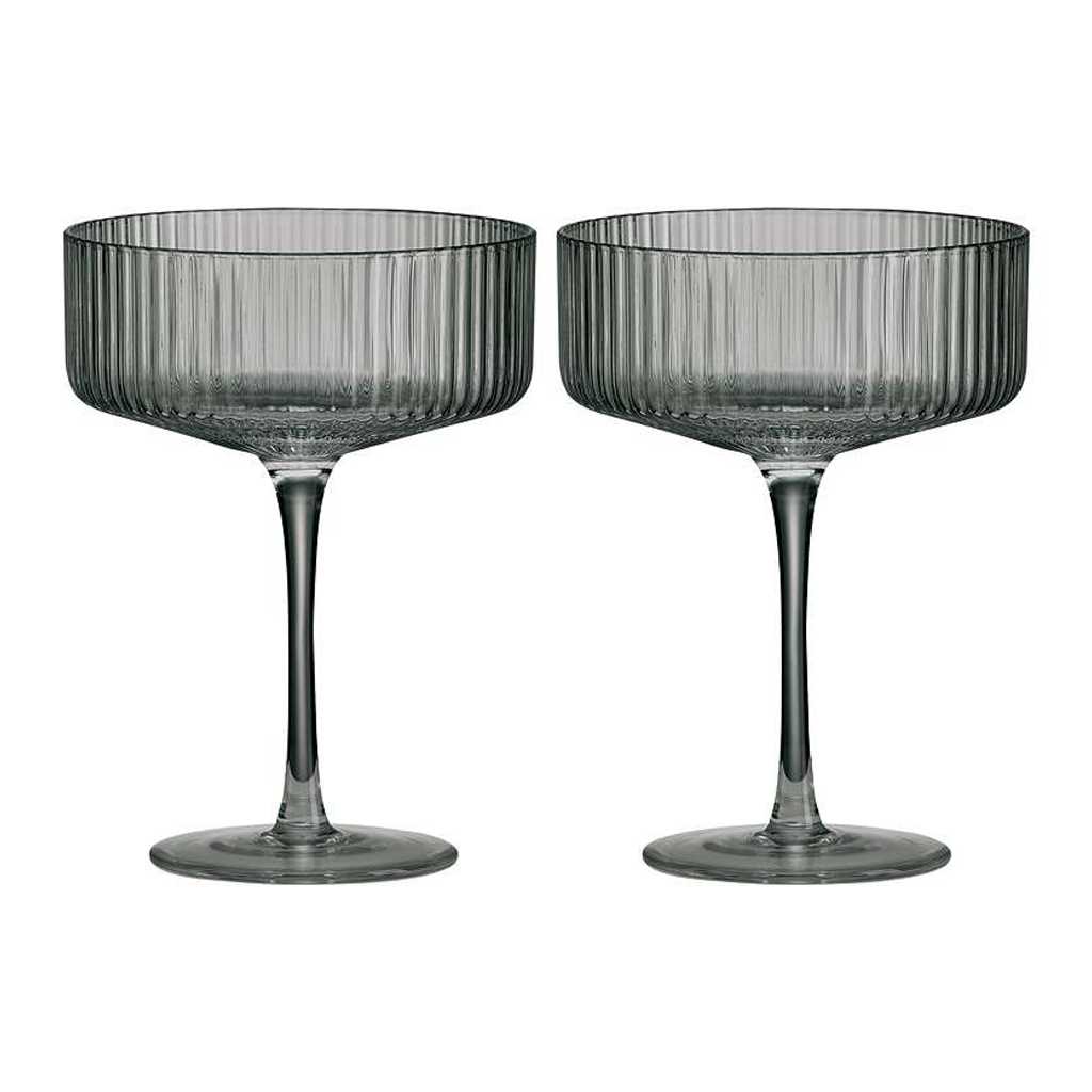 product image - Набор бокалов для шампанского Pozzi Milano MODERN CLASSIC, объем 0,25 л, серый, 2 шт