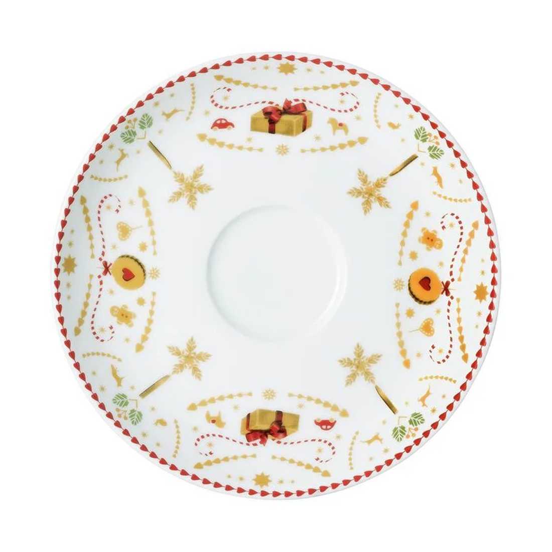 product image - Блюдце фарфоровое Hutschenreuther CHRISTMAS LOVE Combi, диаметр 15 см, белый с рисунком