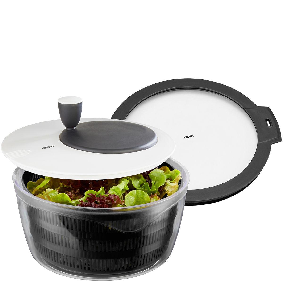 product image - Сушка для зелені GEFU Salad Spinner ROTARE, об'єм 3 л, прозорий