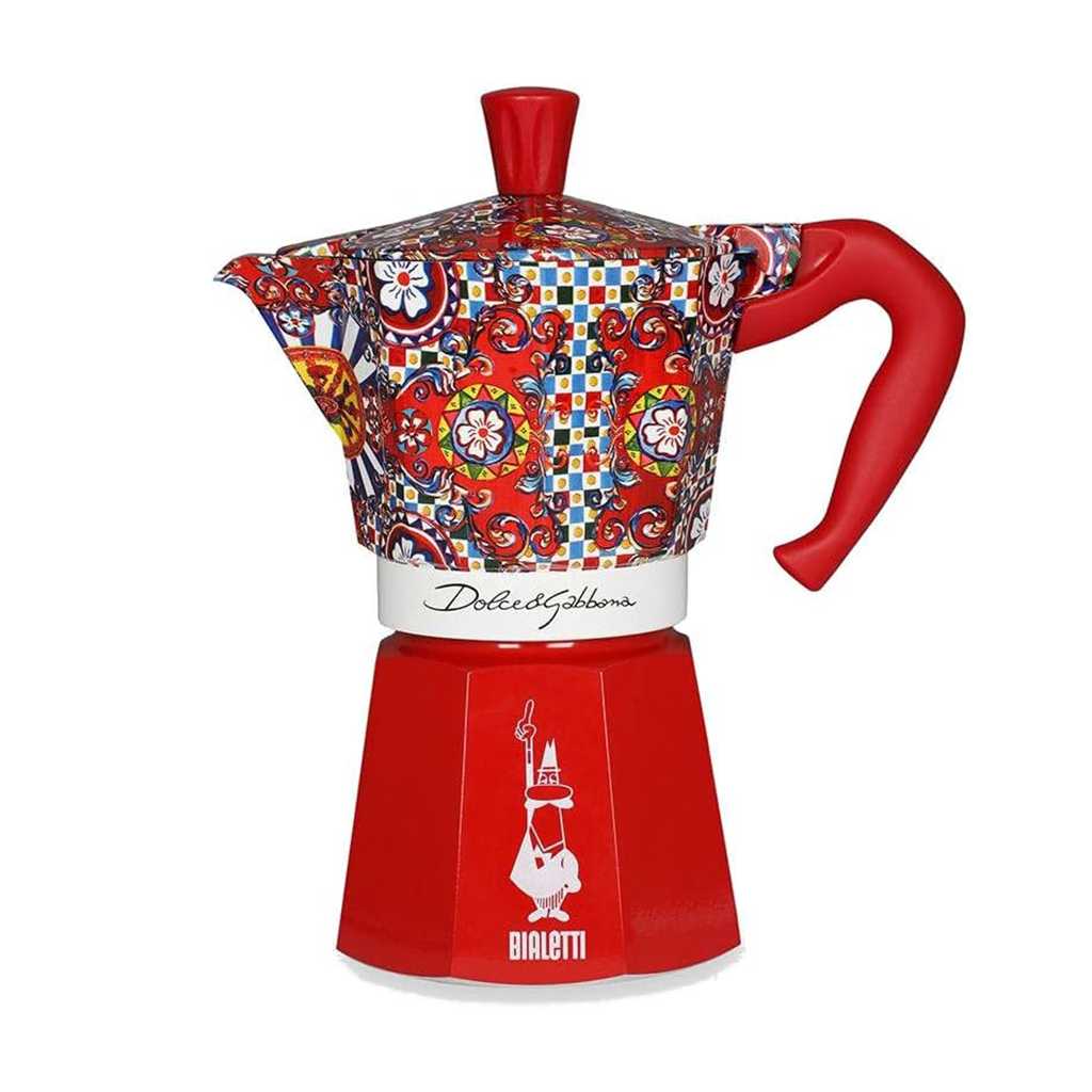 product image - Кавоварка гейзерна Bialetti Dolce&Gabbana, на 6 чашок, червона з малюнком