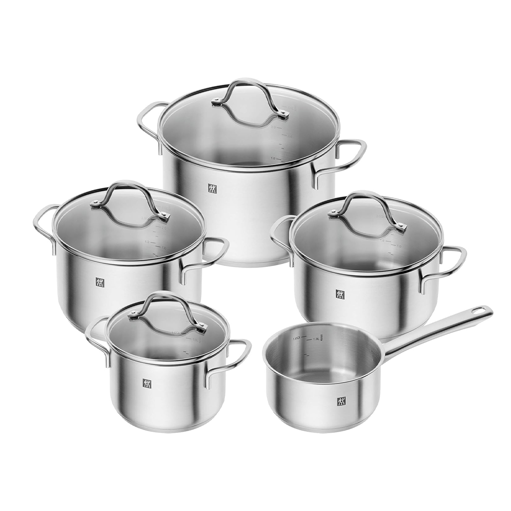 product image - Набор кастрюль с крышками Zwilling FLOW, 5 шт, серебристый