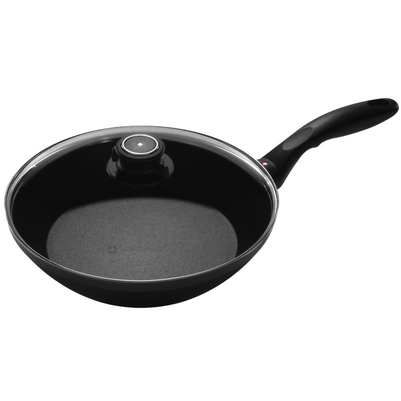product image - Сковорода Вок с крышкой Swiss Diamond XD Induction, диаметр 28 см, черный