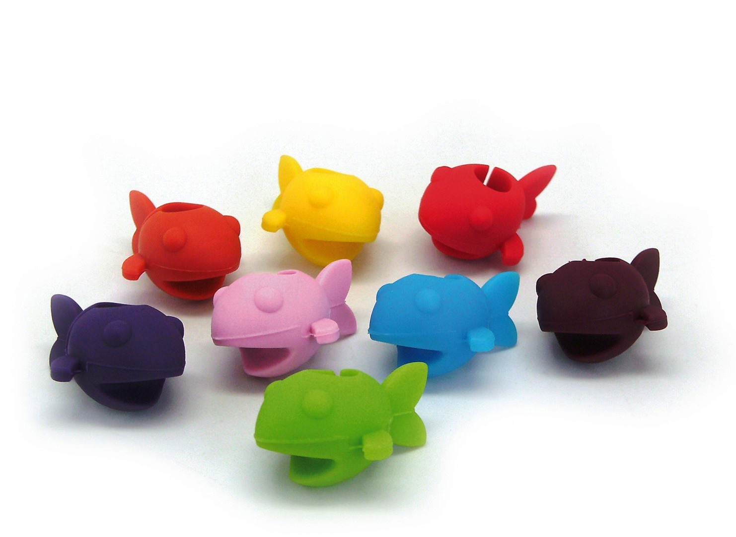 product image - Набір різнокольорових маркерів на келихи VinBouquet TO SERVE Shark, 8 штук