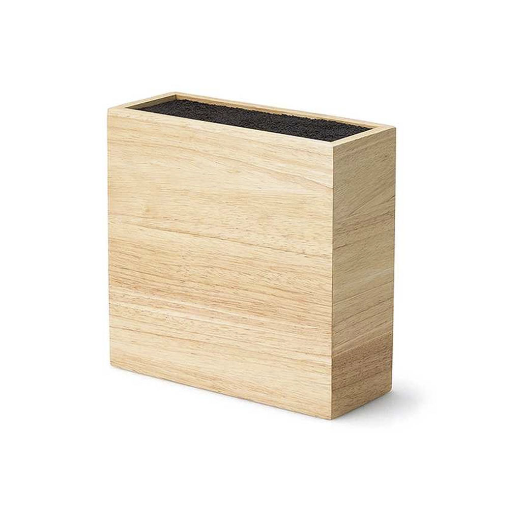product image - Блок для ножей с вставкой Continenta GUMMIBAUM, 21,5x22x8,5 см, бежевый