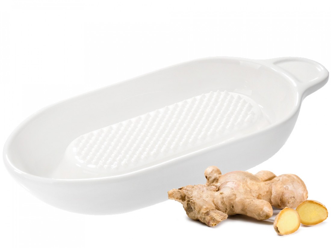 product image - Тертка керамічна для імбиру та фруктів GEFU, білий