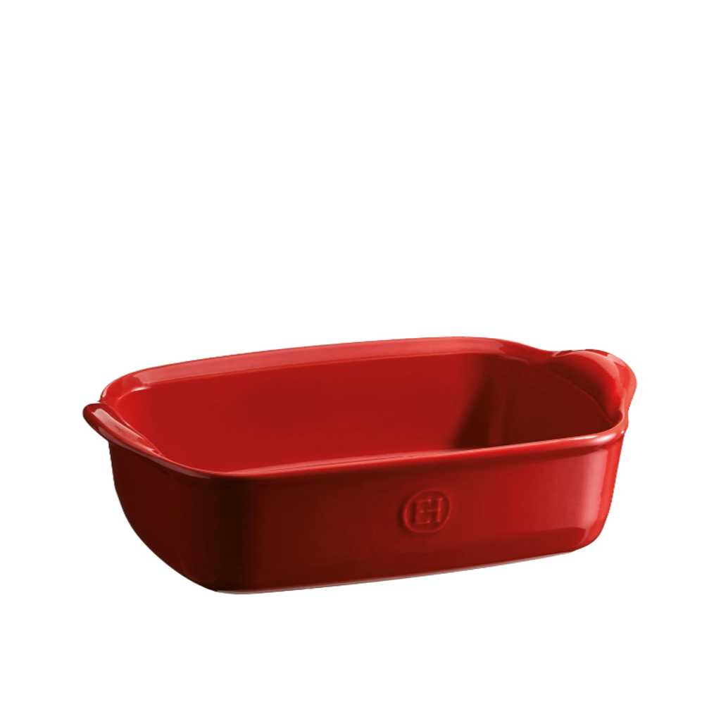 product image - Керамическая форма для запекания с ручками Emile Henry, 22x14 см, красный