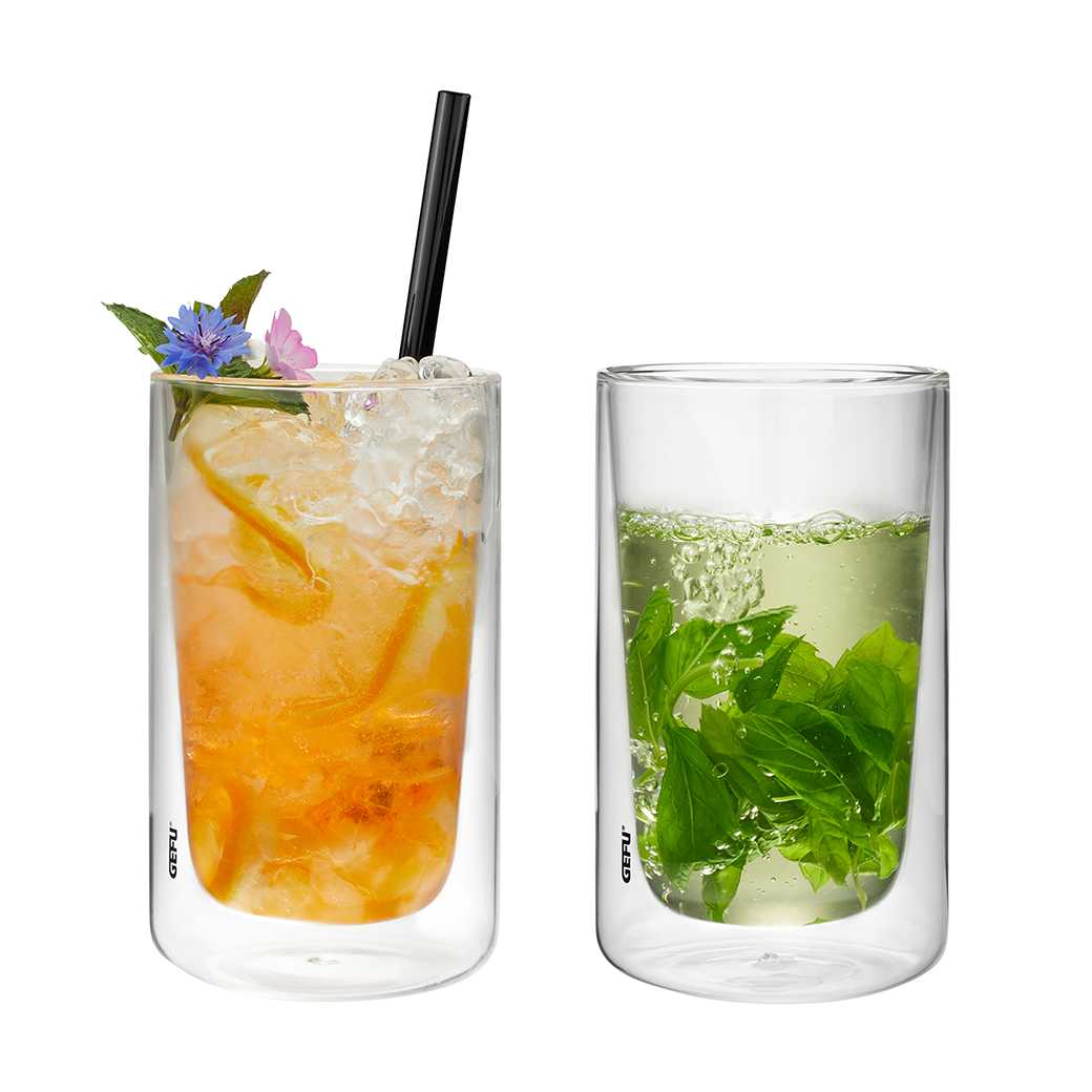 product image - Набір склянок із подвійними стінками GEFU MIRA, об'єм 0,35 л, 2 штуки, прозорий