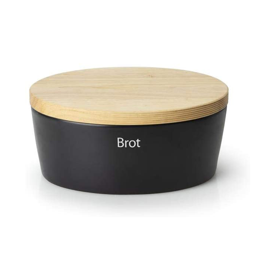 product image - Хлебница Continenta Вread bin ceramic, 13,5 х 23 х 30 см, черный