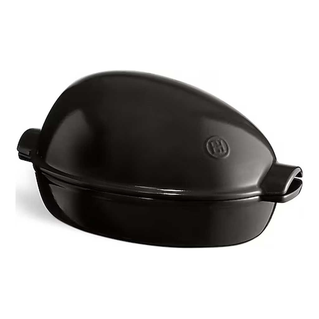 product image - Форма для запекания курицы с крышкой Emile Henry OVENWARE, 41,5x27,5 см, черный