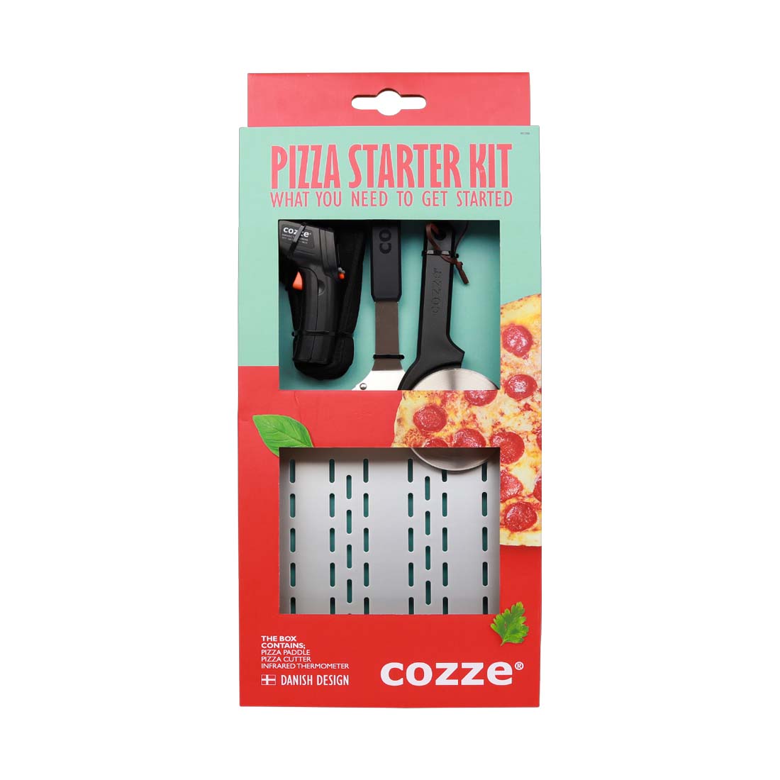 product image - Набір для піци Cozze, сріблястий з чорним, 3 предм