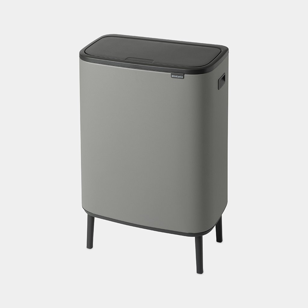 Бак для мусора двухсекционный Brabantia Bo Touch Bin Hi 2х30 л, серый