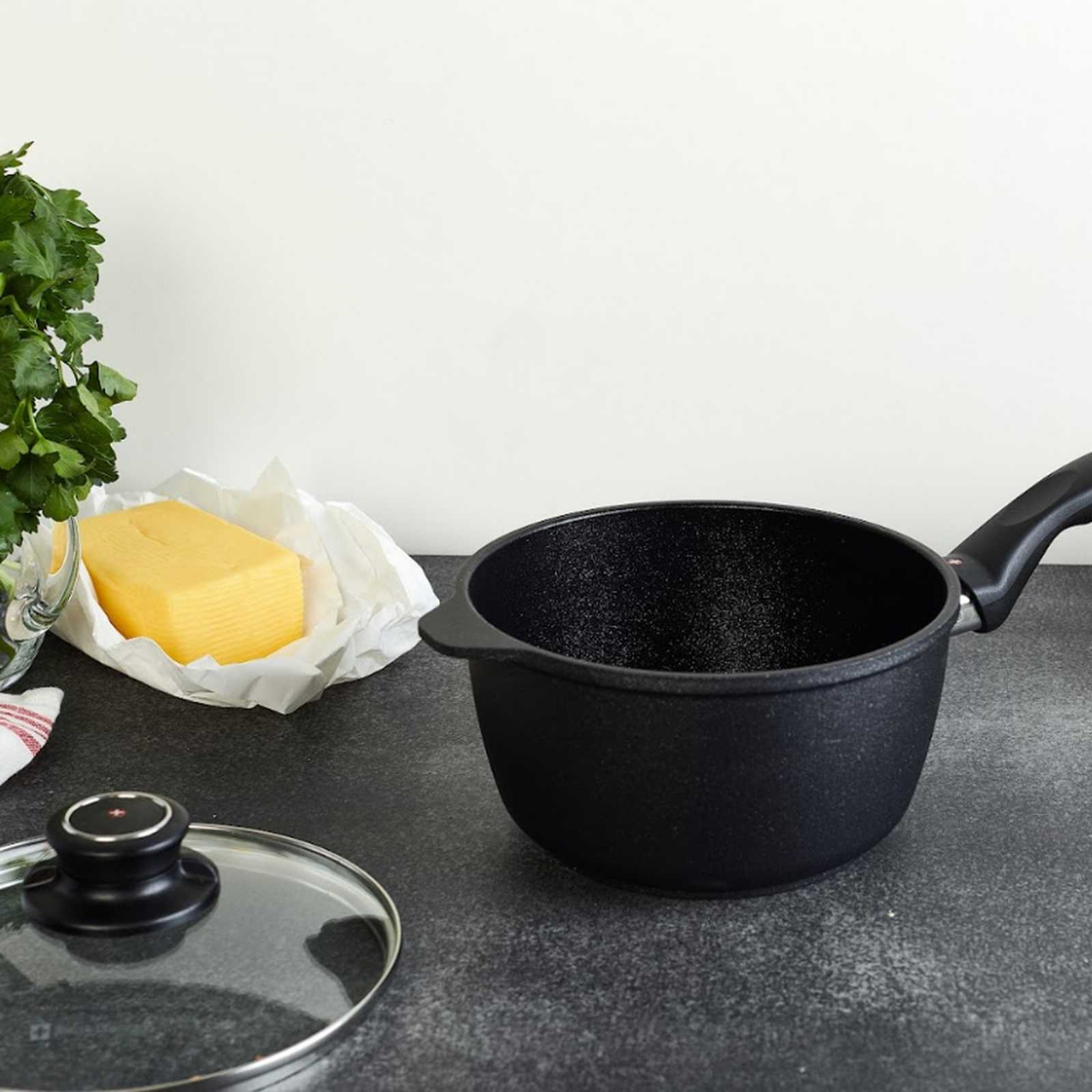Ковш с крышкой Swiss Diamond XD INDUCTION, объем 2 л, черный