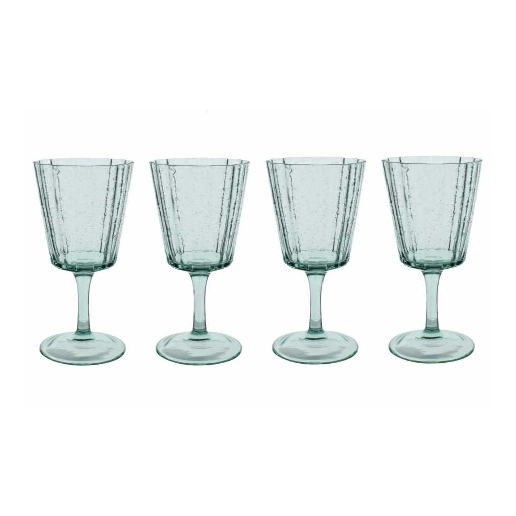 product image - Набір келихів для білого вина Laura Ashley GLASS COLLECTABLES, об'єм 0,27 л, зелений, 4 шт.