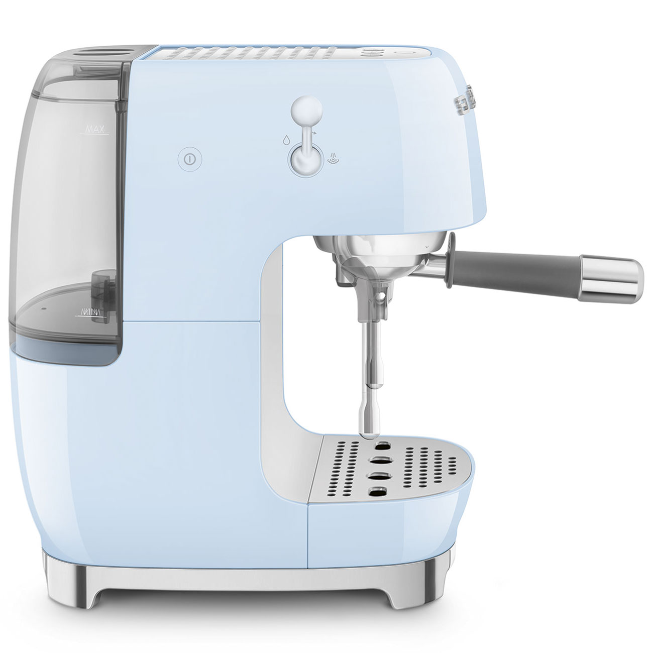 Кавоварка еспресо Smeg 50 Style, 36,4x20,5x29,5 см, блакитний