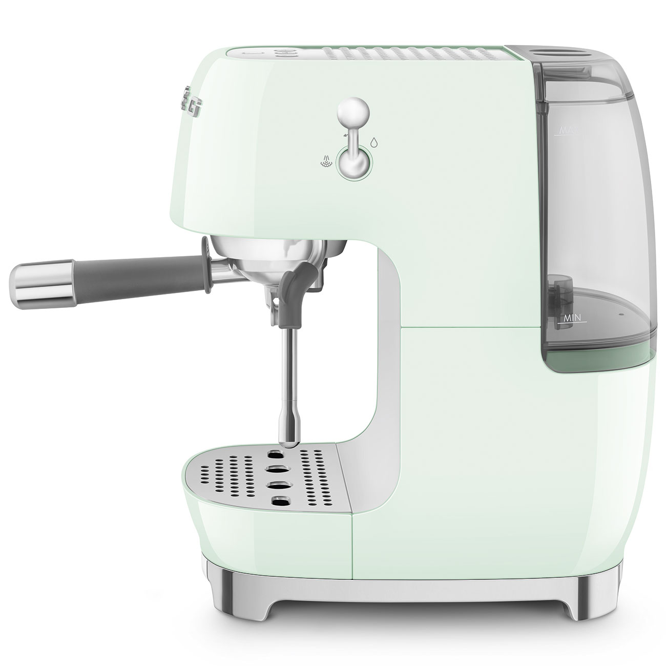 Кавоварка еспресо Smeg 50 Style, 36,4x20,5x29,5 см, пастельно-зелений