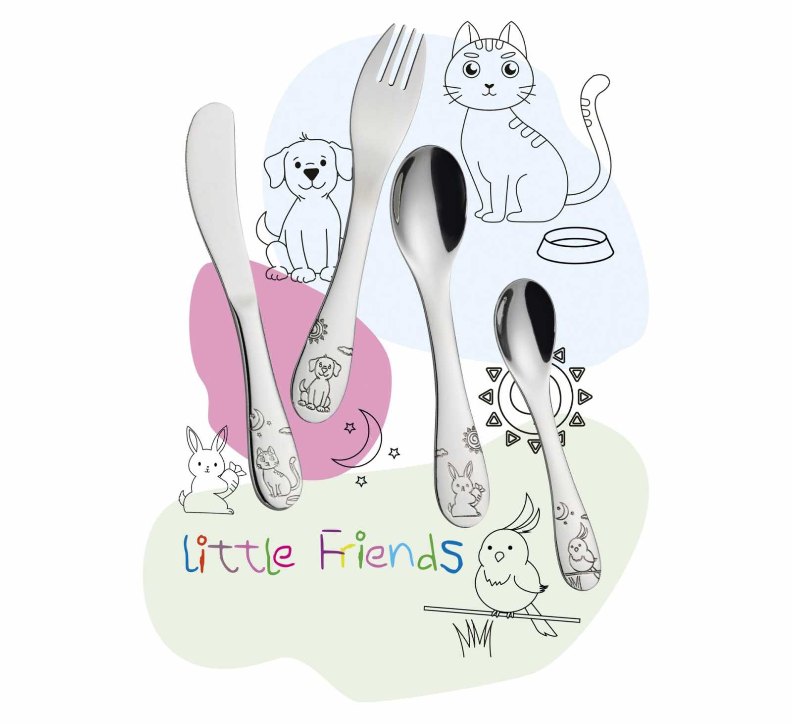 Набір дитячих столових приборів Cilio Little Friends, 4 пр.