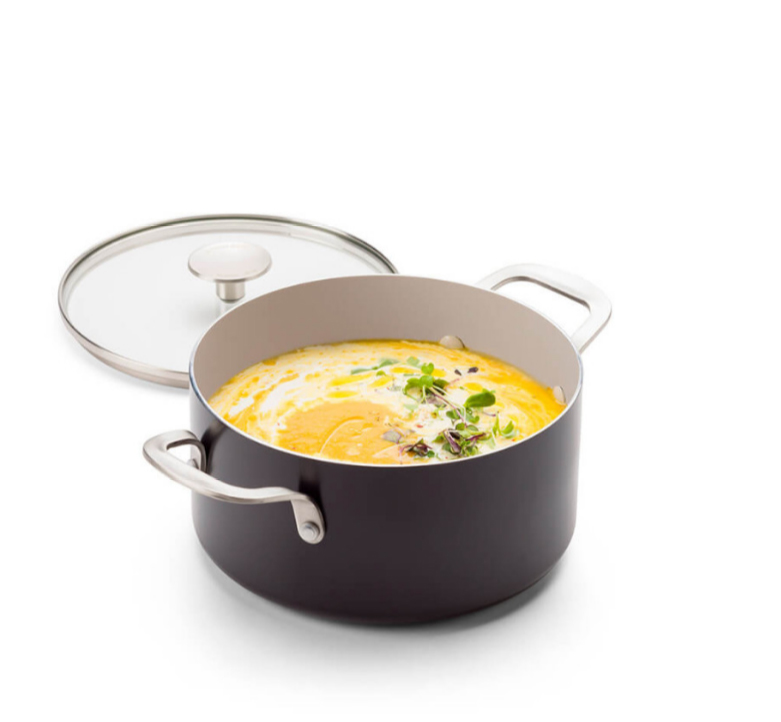 Каструля з кришкою антипригарна KitchenAid Aluminium Ceramic, об'єм 3,1 л, діаметр 20 см, чорний