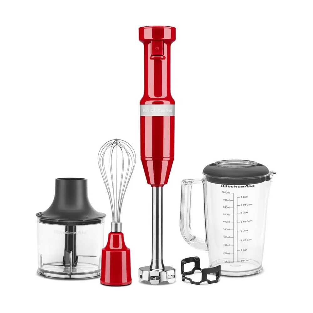 product image - Блендер занурювальний з аксесуарами KitchenAid ARTISAN, червоний