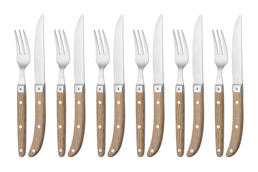 product image - Набор приборов столовых для стейка WMF RANCH, бежевый, 12 предметов