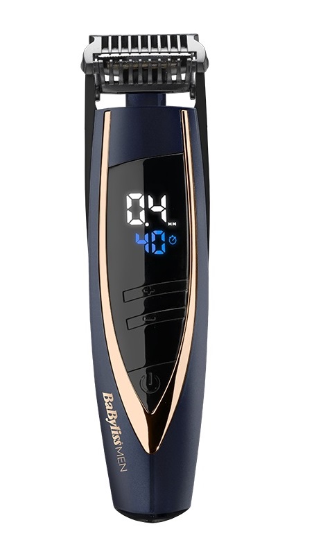product image - Тример для бороди і вусів з LED-екраном BaByliss, синій