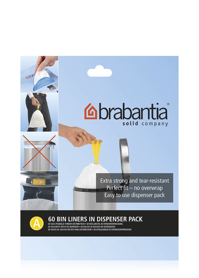 product image - Набір сміттєвих пакетів Brabantia (3 л), "А", 60 шт.