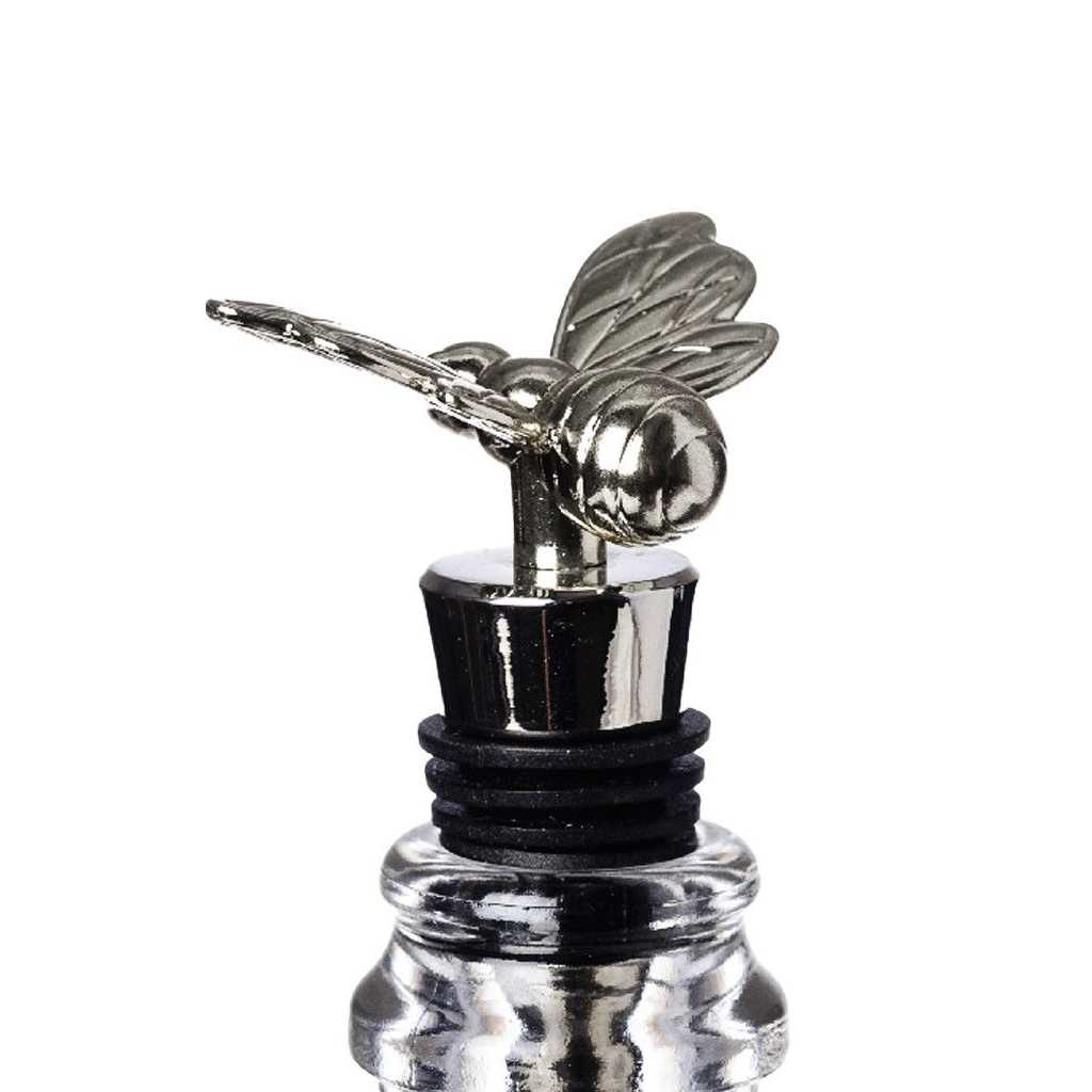 product image - Пробка для пляшки Just Slate BEE, 11х5х2 см, сріблястий