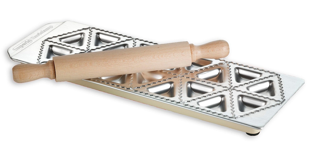 product image - Набор для равиоли: форма на 18 шт и скалка Imperia TORTELLI RAVIOLAMP, 2 предмета