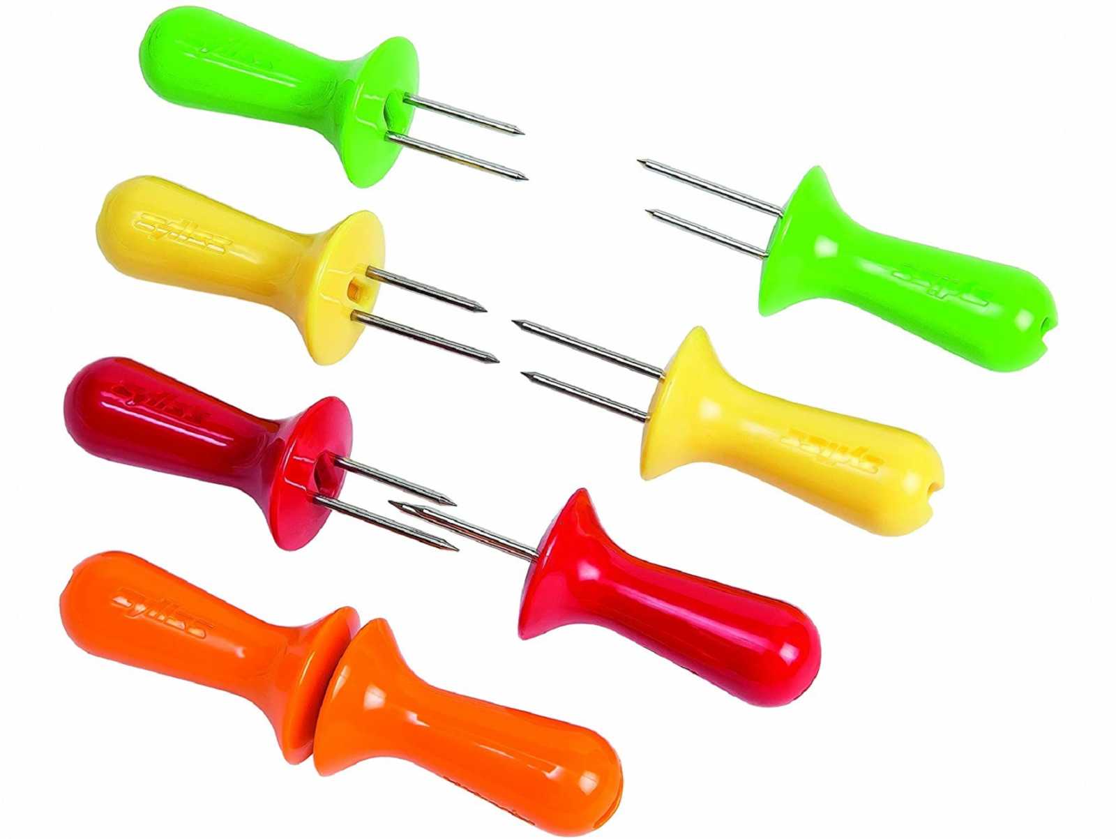 product image - Набор кнопок для кукурузы Zyliss CORN COB, разноцветный, 4 комплекта