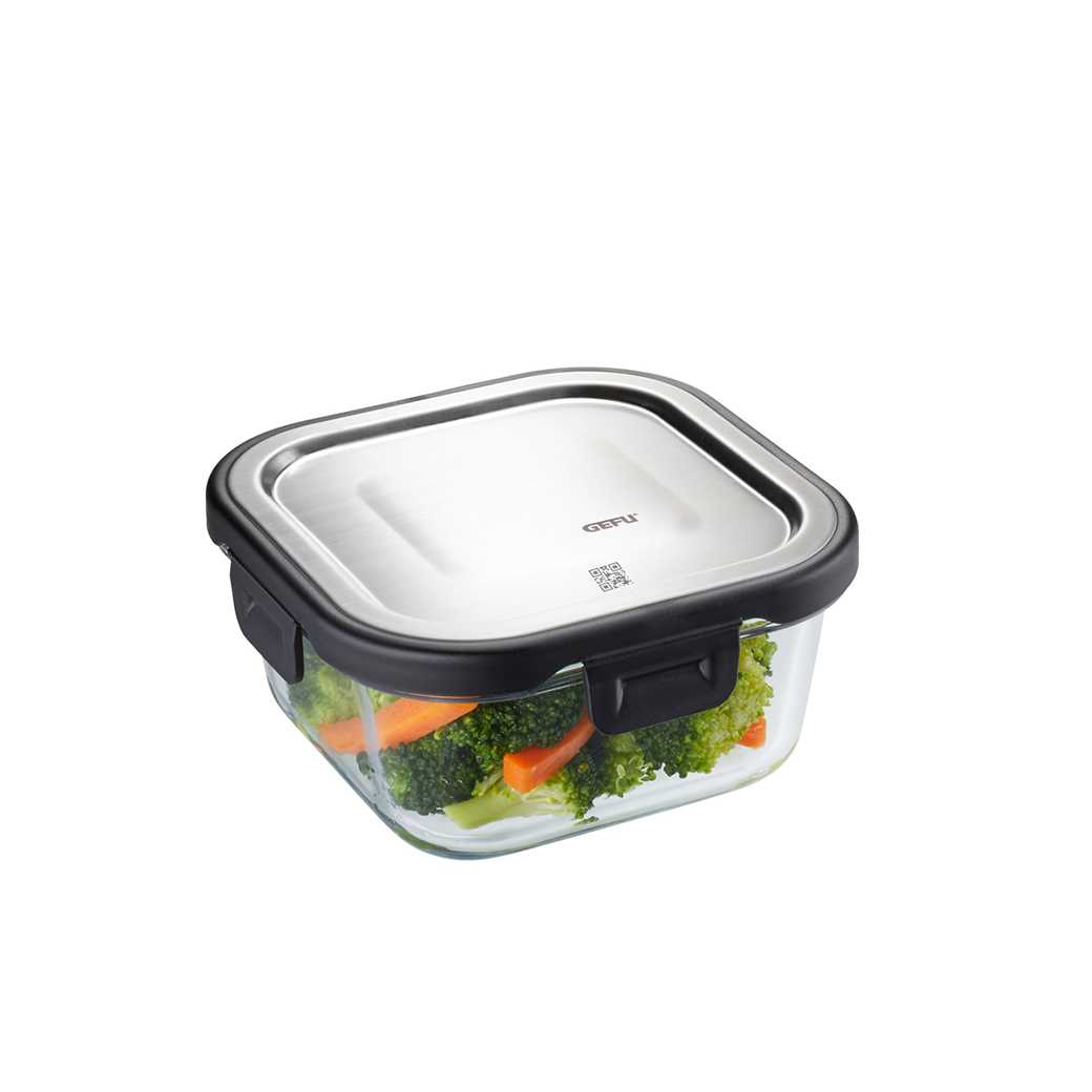 product image - Контейнер для хранения продуктов GEFU MILO, размеры 13,5 х 13,5 х 6,5 см, объем 0,5 л, прозрачный