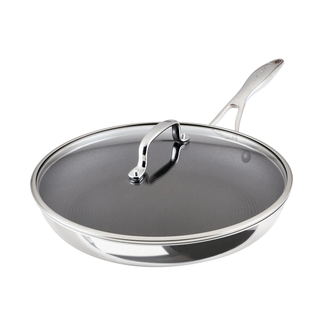 product image - Сковорода антипригарная с крышкой Circulon Clad C1, диаметр 32 см, серый