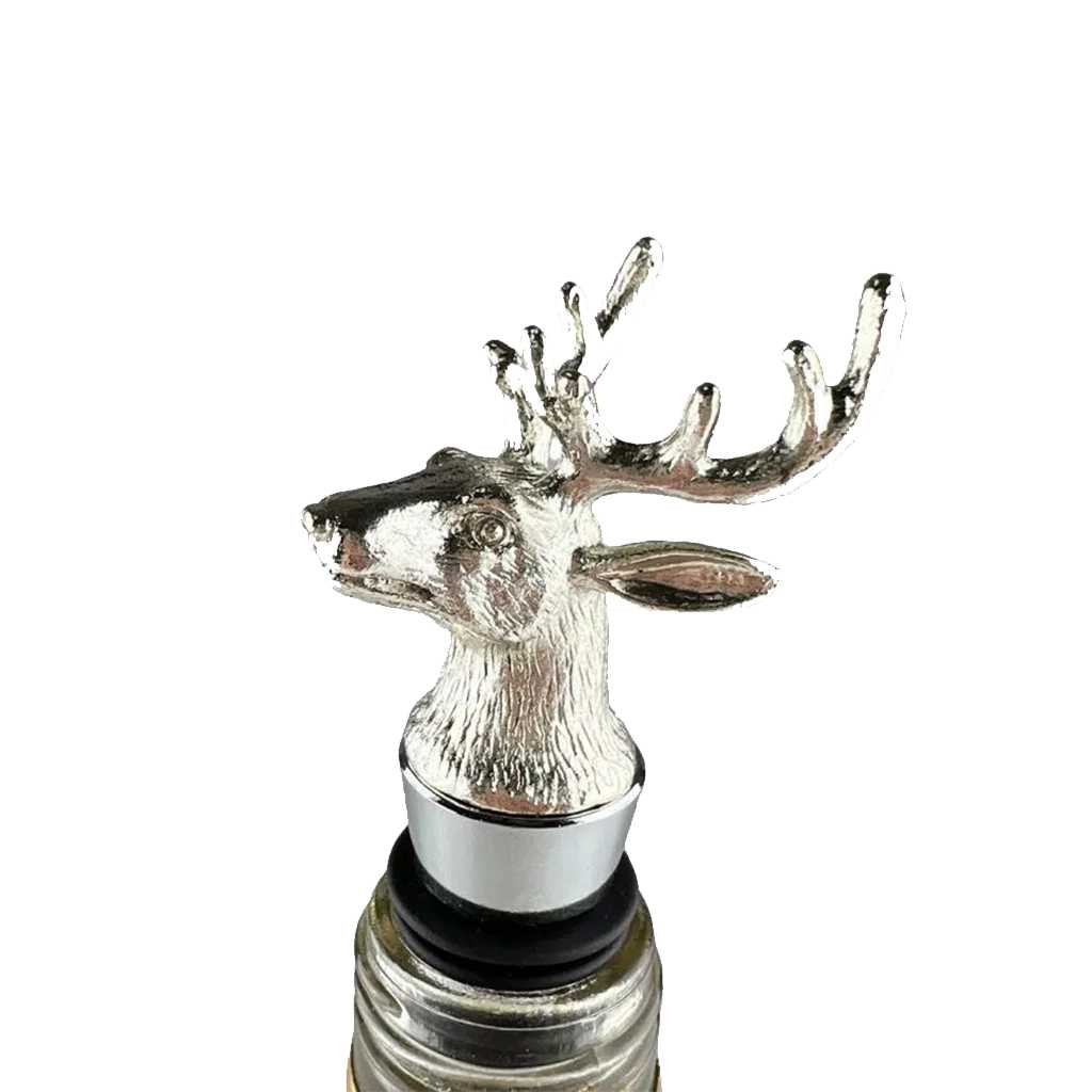 product image - Пробка для пляшки Just Slate STAG, 10,5х3 см, сріблястий