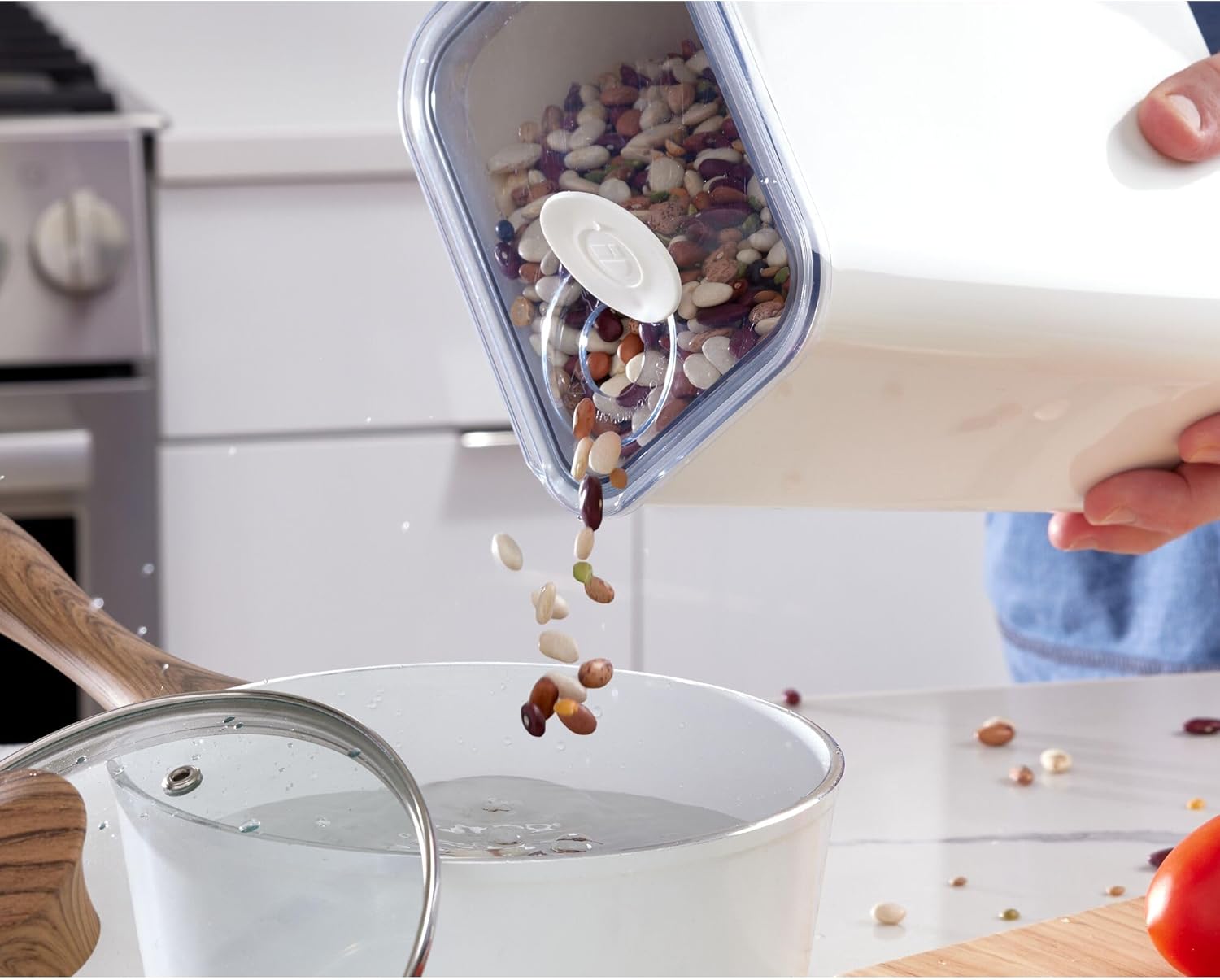 Контейнер для продуктов InterDesign CRISP L, 12х20,5х16,2 см, белый